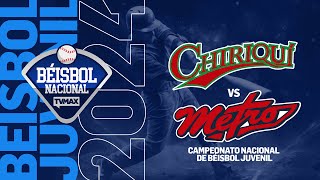 CHIRIQUÍ VS PMÁ METRO  BEISBOL JUVENIL  BÉISBOL JUVENIL DE PANAMÁ 2024  FullBeis  ENVIVO [upl. by Atirrehs]