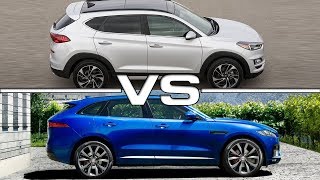 2019 Hyundai Tucson vs 2018 Jaguar FPace [upl. by Ordnas186]