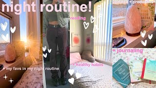 NIGHT ROUTINE ♡ mindful night routine ♡ healthy habits to be your best self  journaling ✨🎀 [upl. by Xylia79]