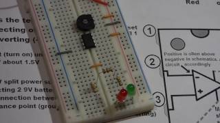 741 op amp integrated circuit set to amplify a non inverted signal step by step electronics build [upl. by Akerboom643]