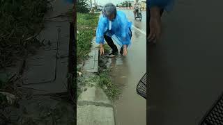 That possible To Drain Water unclog remove clogged culvert abandoned shorts [upl. by Anirrak]