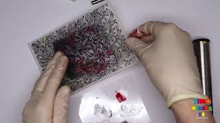 Easy Floral Print on clay with embossing folder EnNl polymer clay tutorial [upl. by Bosch119]