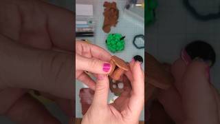 Making a clay stool for my Halloween scene 💛 Polymer clay shorts tutorial 💜 Clay figurines 🧡 [upl. by Eisenberg]