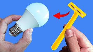 Put 1 Common Gillette Shaver Broken and Fix All LED Lamps of Your Home How to Repair LED Bulbs [upl. by Amer]