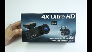 4k Dual Dash Cam Unboxing Video [upl. by Aicirpac]