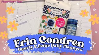 Erin Condren Petite Daily Planner amp Hourly Planner Decoration with an Old Recollections Sticker Book [upl. by Surtimed]