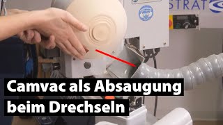 Test Wie gut saugt die Camvac Zyklon Absauganlage Drechselstaub und Bandsägen ab [upl. by Moon559]