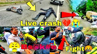 LIVE BIKE CRASH💔KTM RC390  ROADRAGE🤬  BIKE CRASH WITH CAR😢crash ktmrc390 totalloss vlog [upl. by Durwin]