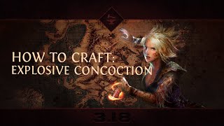 Crafting explosive concoction gear in 319 Lake of Kalandra [upl. by Ahsiekan]