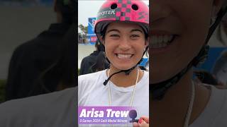 Interview with Arisa Trew 🥇 skateboarding xgames [upl. by Annahsirhc]