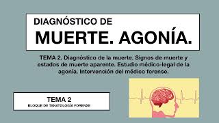 DIAGNOSTICO DE MUERTE ENCEFALICA CARDIORRESPIRATORIA Agonía Signos de muerte Donantes de órganos [upl. by Debby]