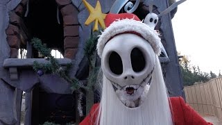 Jack Skellington as Sandy Claws Christmas 2015 at Disneyland Paris [upl. by Nedac]