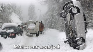 Car Crash in Murree  Car slipping in Snowfall  Murree car accident  Murree mall road [upl. by Tarfe]