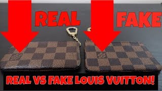 HOW TO TELL REAL VS FAKE LOUIS VUITTON COIN POUCH [upl. by Josie]