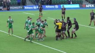 London Irish U18 XV vs Saracens U18 XV 3338 280117 [upl. by Cresida]