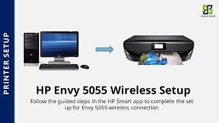 How to Setup HP Envy 5055 printer through wireless  Unbox hp envy 5055 printer  Wifi Setup [upl. by Dorrehs642]