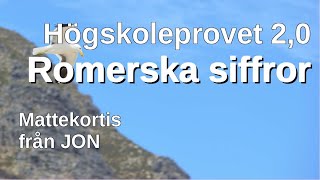 HP 20 Romerska siffror Mattekortis om romerska siffror av Jon fd Aristofanes [upl. by Eriha73]