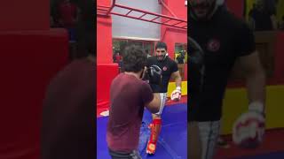 • Bahram Rajabzadeh Vs Mirdamat Seyidov Sparing🥊 sports fighter mma kickboxing [upl. by Assiram]