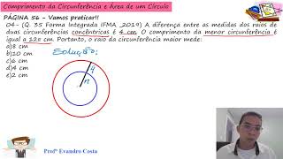 Geometria planacumprimento da circunferência Raio da circunferênciaIFMA 2019 [upl. by Nylynnej]