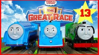 THOMAS AND FRIENDS THE GREAT RACE 13  TRACKMASTER STREAMLINED THOMAS Kids Playing Toy Trains [upl. by Azyl]