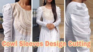 How to Make Cowl Sleeves with Tips and Tricks for Beginners  काव्ल स्लीव Design कैसे बनाये [upl. by Risser]