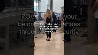 Vulnerable moment at airport security tsa airport travel travelhacks [upl. by Tannie230]