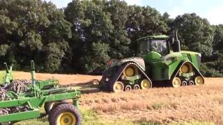 620 hp John Deere 9620RX and 60ft 1890 Air Drill on the Move [upl. by Lehcar307]