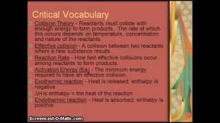 Lecture  Reaction Rates and Equilibrium  Mr Pauller [upl. by Libby]