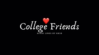 College Wale Dost  KKSB  Short Poetry For College Friends  College Ka Safar [upl. by Yeoz]