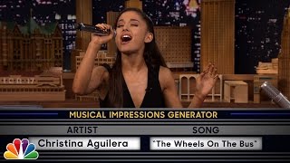 Wheel of Musical Impressions with Ariana Grande [upl. by Doughman]