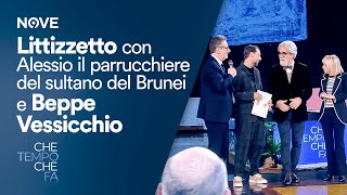 Che Tempo che Fa Littizzetto con Alessio il parrucchiere del sultano del Brunei e Beppe Vessicchio [upl. by Yelkreb]