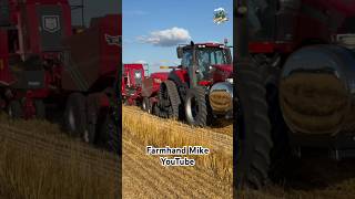 Baling Wheat Straw near Baltimore Ohio tractor wheat [upl. by Iaka]