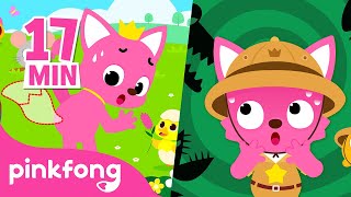 Find Pinkfongs Tail  More  Animal Songs Compilation by Pinkfong Ninimo  Pinkfong for Kids [upl. by Veedis]