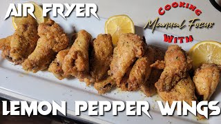 Delicious Air Fryer Lemon Pepper Wings  Air Fryer Recipes  Powerxl 10qt Air Fryer [upl. by Odracer]