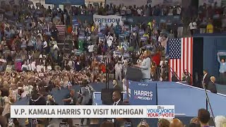 Harris to visit Michigan next week in tour of battleground states [upl. by Redna]