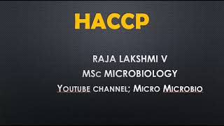 HACCP in Tamil  haccp 7 PrinciplesMRB foodsafetyofficerexam fssai [upl. by Bohner]