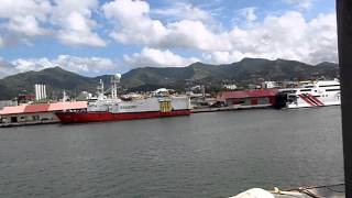 PB070001 Along the Port of Spain Docks Trinidad [upl. by Nrojb]