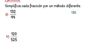 Simplificación de fracciones Fracción irreducible [upl. by Linden]