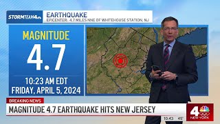 Earthquake in New Jersey felt throughout tristate area  NBC New York [upl. by Haiasi]