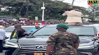 RUTO BLOCKED BY CROWD TODAY IN NAKURU  Listen to his Angry Speech [upl. by Inaluiak]