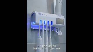 Suporte Escova De Dentes Esterilizador Com Luz UV Antibacteriano Decoracão Banheiro [upl. by Besnard]