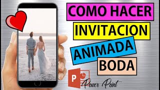 COMO HACER UNA VIDEO INVITACION PARA BODA O MATRIMONIO👰🤵 EN POWERPOINT 5 minutos✅ [upl. by Elcarim783]