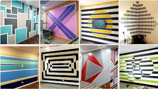 Unique amp Simple Geometric Wall Paint Ideas  Home interior [upl. by Hoagland]