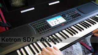 Ketron SD7  Accordion sounds demo [upl. by Anij]