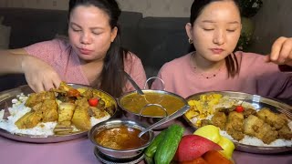 भट्मास आलु गुन्दुकको झोलpork gravy mukbang [upl. by Ermentrude]