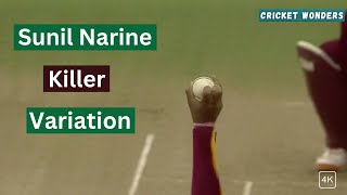 Sunil Narines Killer Variations  Unstoppable Force of Spin Bowling in T20 Cricket [upl. by Yetah778]