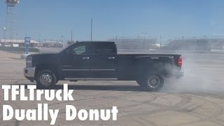 2015 Chevy Silverado 3500 Heavy Duty tireshredding Dually Donut [upl. by Siusan10]