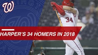 Check out Bryce Harpers 33 home runs from 2018 [upl. by Oniliuqnart]