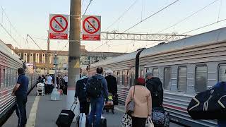 The train arrived at the station Paveletsky railway station [upl. by Wailoo]