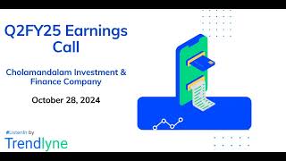 Cholamandalam Investment amp Finance Company Earnings Call for Q2FY25 [upl. by Atalayah]